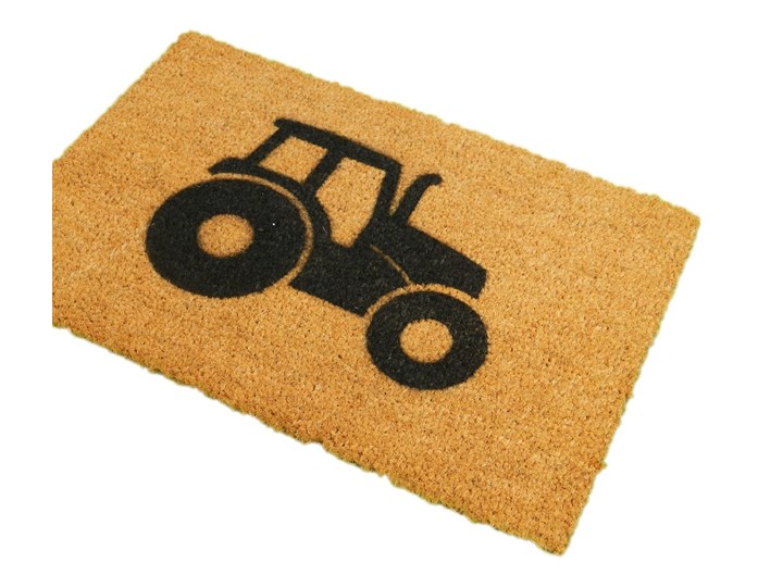 Wycieraczka z naturalnego kokosowego włókna Artsy Doormats Tractor, 40x60 cm Włókno kokosowe Kolor Czarny