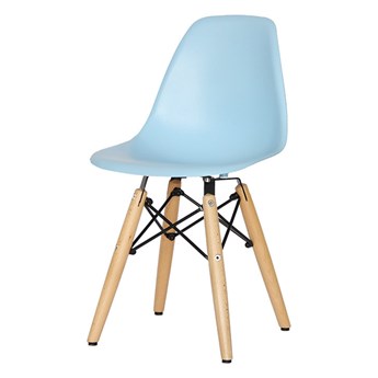 Krzesło dla dzieci krzesełko dziecięce na drewnianych bukowych nogach niebieski KIDS 212 AB