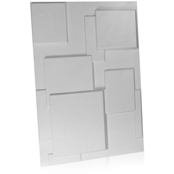 Panel ścienny dekoracjny na ścianę 3D z włókniny ozdobny biały CHOC