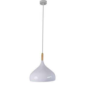 Lampa wisząca sufitowa zwis aluminiowa żyrandol retro biała LD015W