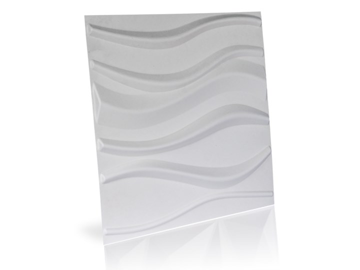 Panel ścienny dekoracjny na ścianę 3D z włókniny ozdobny biały LAKE Drewno Kategoria Panele 3D