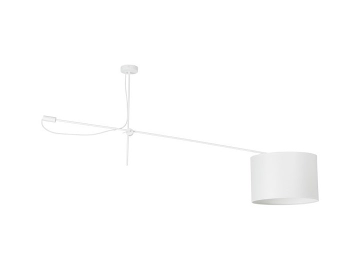 Lampa sufitowa VIPER WHITE na ramieniu Stal Tkanina Metal Lampa z abażurem Styl Klasyczny Lampa LED Ilość źródeł światła 1 źródło