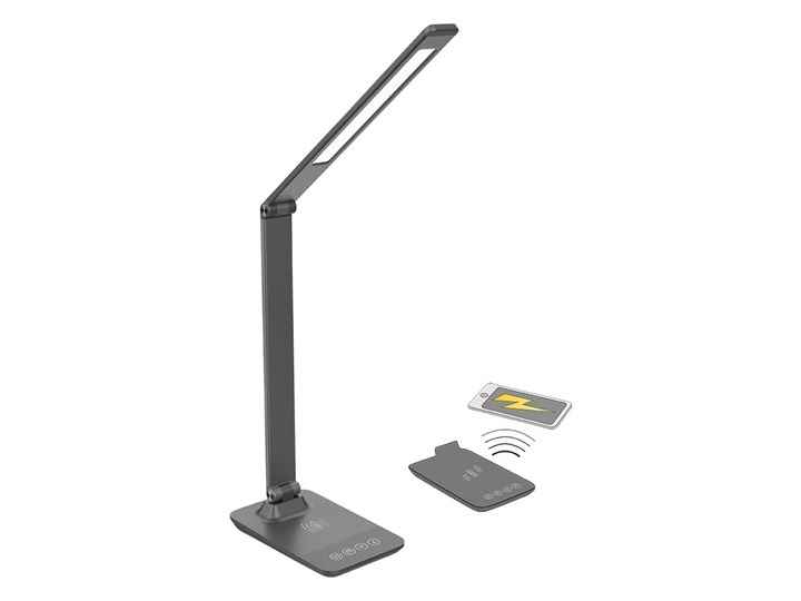 Solight WO55-G - LED Ściemnialna lampa stołowa z ładowaniem bezprzewodowym LED/10W/100-240V Wysokość 35 cm Metal Lampa nocna Funkcje Lampa dotykowa