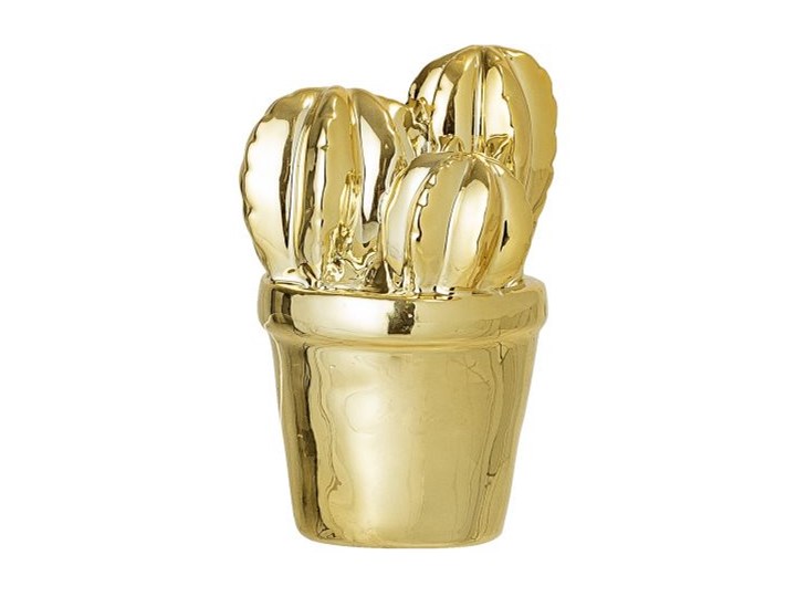Figurka dekoracyjna Cactus 9 cm złota