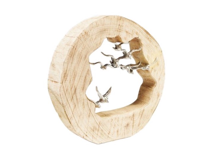Dekoracja stojąca Birds In Log 36x36 cm