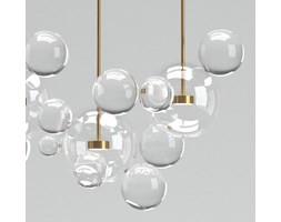 Lampa wisząca BUBBLES -14 LED transparentno-złota