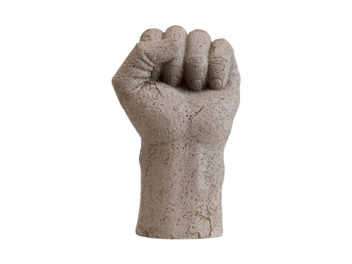 Figurka dekoracyjna Serafina Fist 11x17 cm beżowa