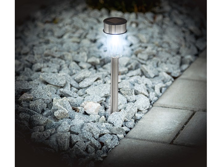 24 x Ogrodowa lampa solarna LED - srebrny Lampa LED Kategoria Lampy ogrodowe Kolor Szary