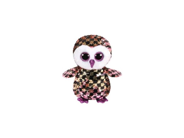 Maskotka TY INC Beanie Boos Flippables Sequin - Czarno-różowo-złota sowa z cekinami 15 cm Sówki Kategoria Maskotki i pluszaki