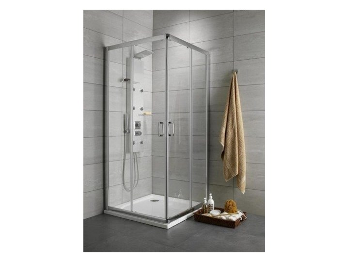 Kabina prostokątna Radaway Premium Plus D 80x90x190 Przejrzyste 30437-01-01N Przyścienna Wysokość 190 cm Niestandardowa Rodzaj drzwi Rozsuwane Brodzik Z brodzikiem