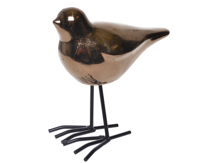 Ceramiczny ptaszek Resito Ptaki Kolor Szary Ceramika Metal Kategoria Figury i rzeźby