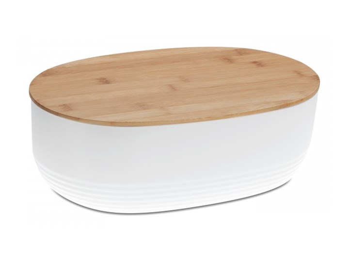 Chlebak kuchenny na pieczywo Kela Namur biały kod: KE-12060 Drewno Tworzywo sztuczne Kategoria Chlebaki Kolor Beżowy