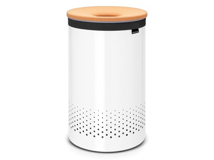 Stalowy kosz na bieliznę do segregacji 60l Brabantia biały kod: 10 44 04 Tkanina Tworzywo sztuczne Metal
