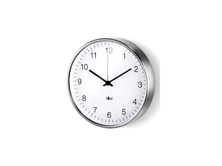 Zegar ścienny 24 cm Zack Palla biały kod: ZACK-60025 Okrągły Metal Styl Nowoczesny