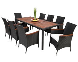 Zestaw ogrodowy CAROL meble ogrodowe z technorattanu Tworzywo sztuczne Stal Tworzywo sztuczne Aluminium Zestawy wypoczynkowe Zawartość zestawu Z krzesłem Aluminium Stal Stoły z krzesłami Zawartość zestawu Z fotelem