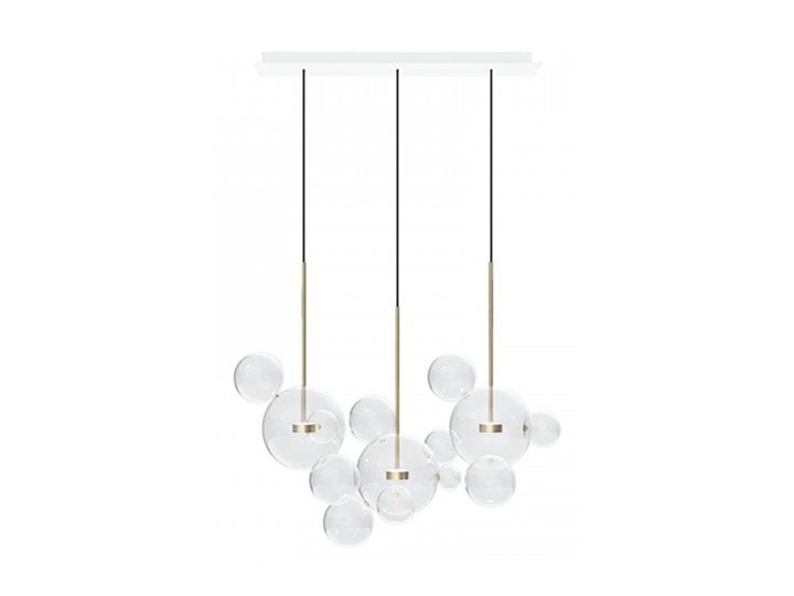 Żyrandol CAPRI LINE 3 - szklane kule Lampa LED Stal Kolor Złoty Metal Szkło Lampa z kloszem Kategoria Lampy wiszące
