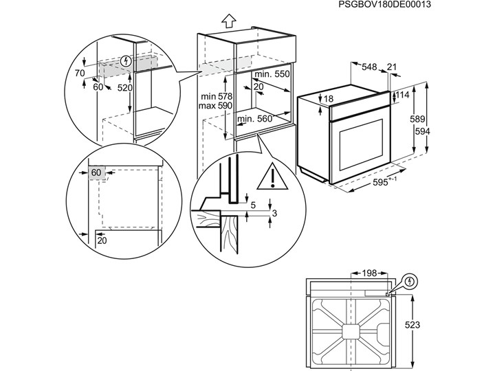 Piekarnik ELECTROLUX EOE7C31Z SenseCook Elektryczny Czarny A+ Elektryczne Kategoria Piekarniki
