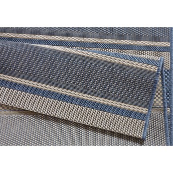 Niebieski chodnik odpowiedni na zewnątrz NORTHRUGS Strap, 80x200 cm