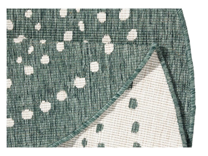Zielony dwustronny dywan zewnętrzny Bougari Bali, Ø 140 cm Okrągły Syntetyk Dywany Pomieszczenie Balkon i taras 140x140 cm Kategoria Dywany