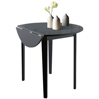 Czarmy stół z częściowo rozkładanym blatem Støraa Trento Quer, ⌀ 92 cm