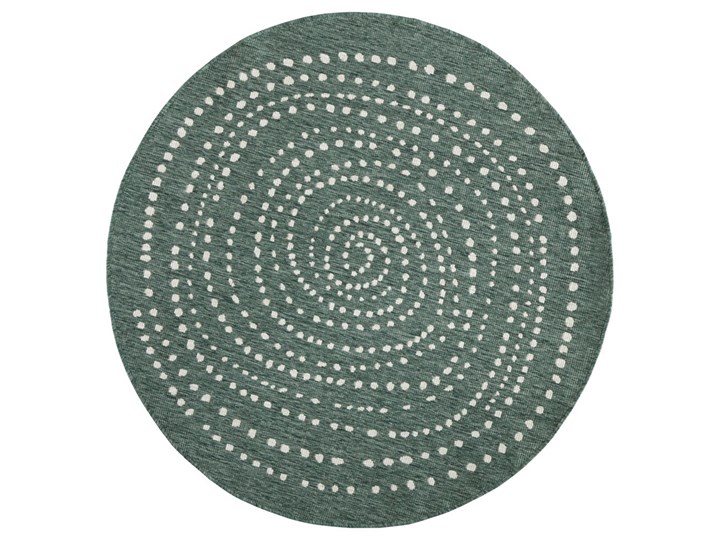 Zielony dwustronny dywan zewnętrzny Bougari Bali, Ø 140 cm Okrągły Kategoria Dywany 140x140 cm Syntetyk Dywany Pomieszczenie Balkon i taras