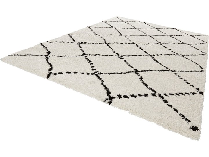 Beżowo-czarny dywan Mint Rugs Hash, 160x230 cm Prostokątny Syntetyk Juta Dywany Kolor Beżowy