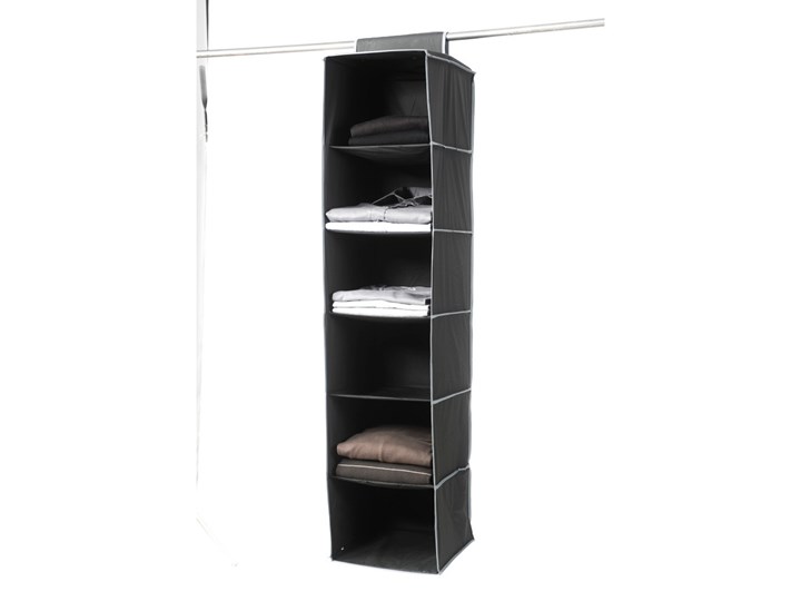 Czarny wiszący organizer do szafy z 6 przegrodami Compactor Garment So Kategoria Organizery do szaf