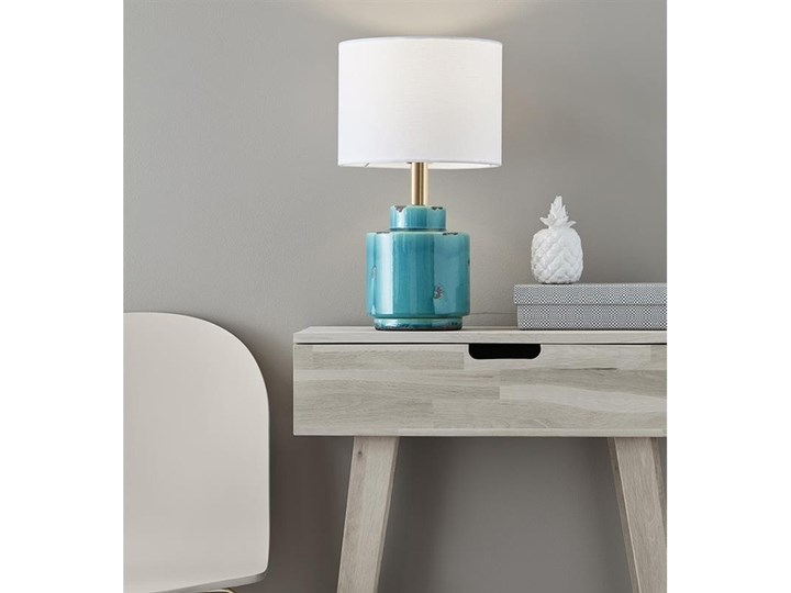Niebiesko-biała lampa stołowa Markslöjd Cous Kolor Biały Kategoria Lampy stołowe