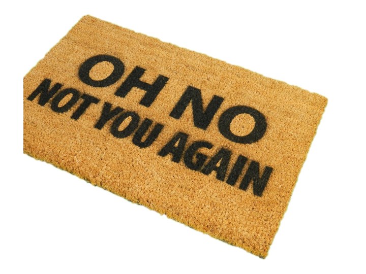 Wycieraczka z naturalnego kokosowego włókna Artsy Doormats Not You Again, 40x60 cm Włókno kokosowe Kolor Brązowy Kategoria Wycieraczki