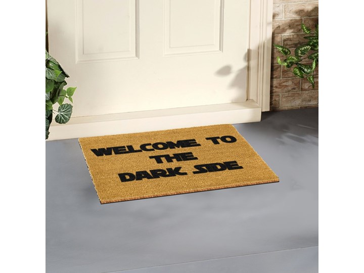 Wycieraczka z naturalnego kokosowego włókna Artsy Doormats Welcome to the Darkside, 40x60 cm Kategoria Wycieraczki Włókno kokosowe Kolor Czarny