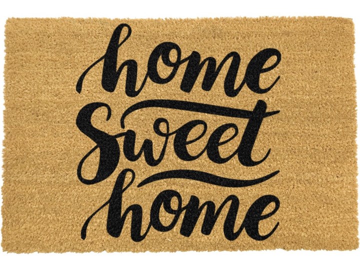 Wycieraczka z naturalnego włókna kokosowego Artsy Doormats Home Sweet Home, 40x60 cm Kolor Czarny Włókno kokosowe Kategoria Wycieraczki