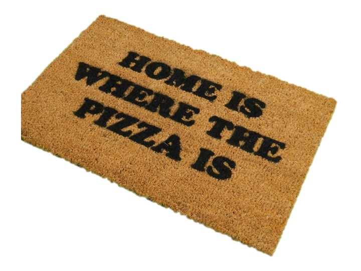 Wycieraczka z naturalnego włókna kokosowego Artsy Doormats Home Is Where the Pizza Is, 40x60 cm Włókno kokosowe Kategoria Wycieraczki