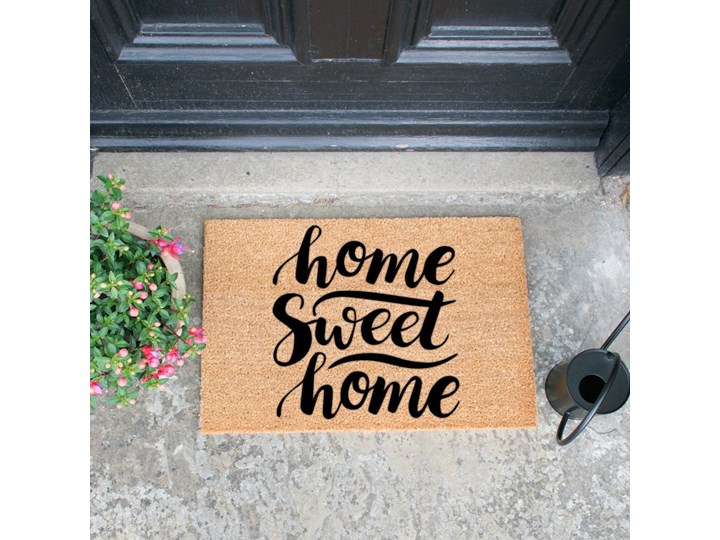 Wycieraczka z naturalnego włókna kokosowego Artsy Doormats Home Sweet Home, 40x60 cm Kolor Czarny Włókno kokosowe Kategoria Wycieraczki
