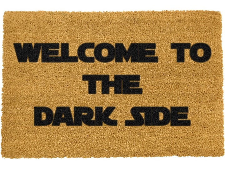 Wycieraczka z naturalnego kokosowego włókna Artsy Doormats Welcome to the Darkside, 40x60 cm Kategoria Wycieraczki Włókno kokosowe Kolor Czarny