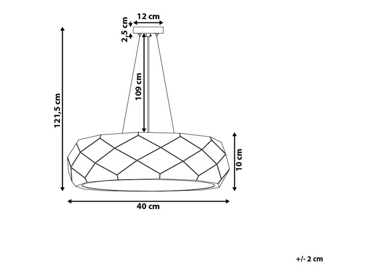 Lampa wisząca czarna metalowa 121 cm ażurowa geometryczny klosz 3 żarówki nowoczesna Kategoria Lampy wiszące Lampa inspirowana Tworzywo sztuczne Styl Nowoczesny