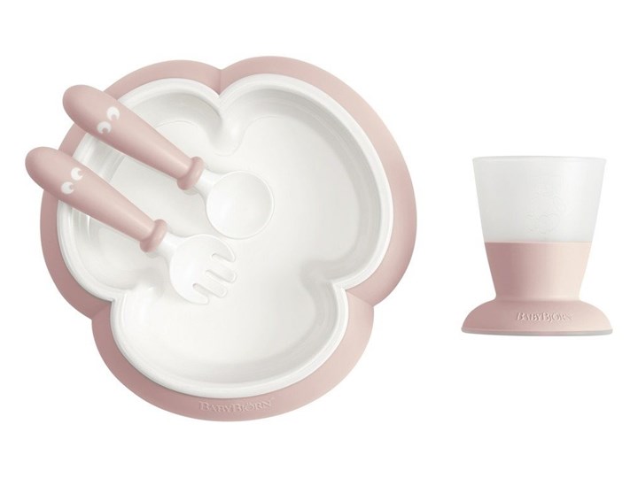 BABYBJORN - zestaw do karmienia - Powder Pink