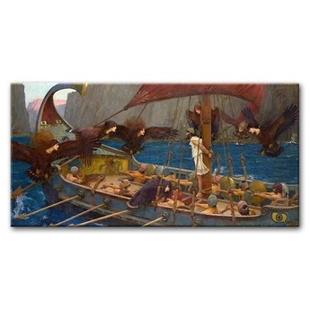 JOHN WILLIAM WATERHOUSE - ULISSES I SYRENY obraz 45x90 cm