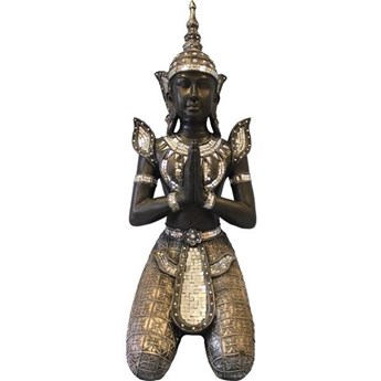 KLĘCZĄCY BUDDA - NAMASTE figurka, dekoracja z kawałkami luster, wys. 62 cm