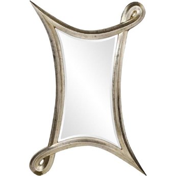 FRANK SILVER lustro zawijas w srebrnej ramie, 175x117, rama 9 cm