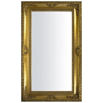 BERETTI duże lustro złote w szerokiej ramie stylizowanej, 150x90 cm, rama 16 cm