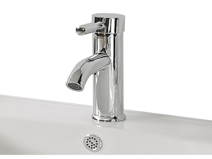 Bateria łazienkowa srebrna metal chromowany do umywalki nowoczesna Bateria umywalkowa Wykończenie Mosiądz