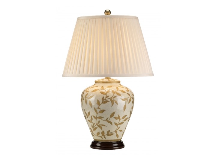 Leaves Brown/Gold Nocna Elstead LEAVES BR GL/TL 62cm porcelana-złoty-kremowy