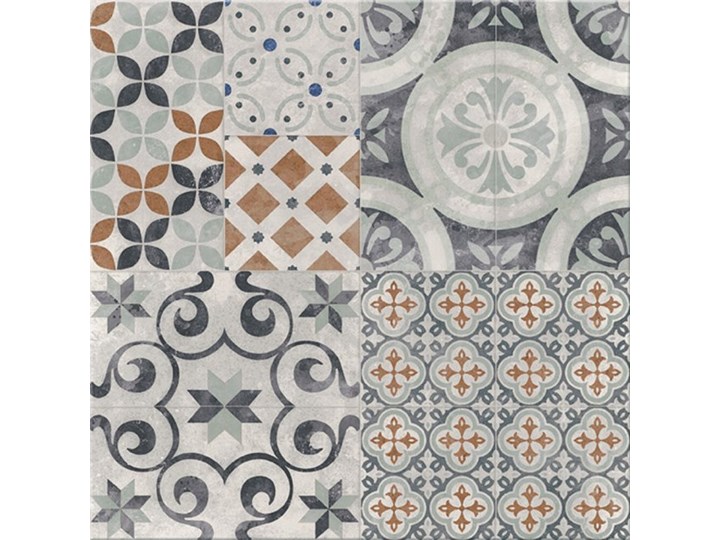 Gres szkliwiony PATCHWORK multikolor TWO mat 42x42 gat. I Płytki elewacyjne Płytki tarasowe Płytki ścienne Płytki podłogowe Powierzchnia Matowa