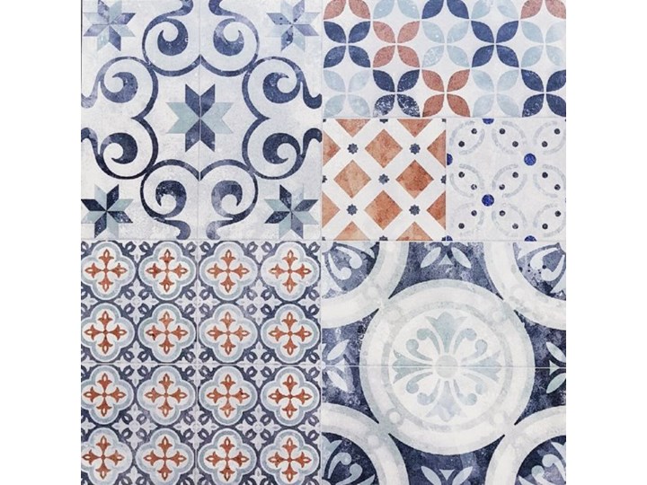 Gres szkliwiony PATCHWORK multikolor TWO satyna 42x42 gat. II