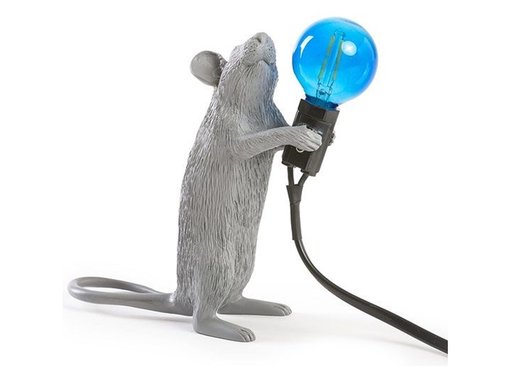 Lampa Mouse szara stojąca