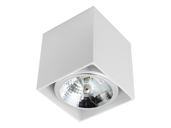 Sufitowa oprawa natynkowa kwadrat QR111 aluminium ruchoma biała HDL111 Oprawa ruchoma Kwadratowe Oprawa stropowa Oprawa halogenowa Kolor Biały
