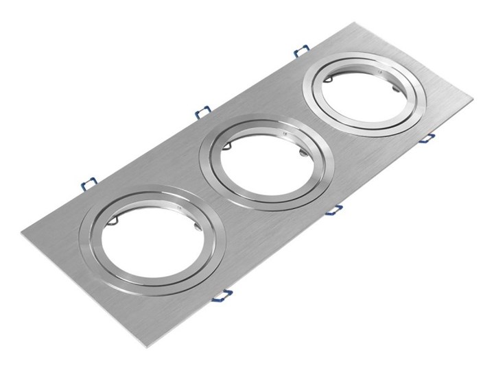 Potrójna ruchoma sufitowa podtynkowa oprawa ES111 AR111 QR111 aluminiowa Oprawa ruchoma Prostokątne Oprawa stropowa Oprawa halogenowa Kategoria Oprawy oświetleniowe