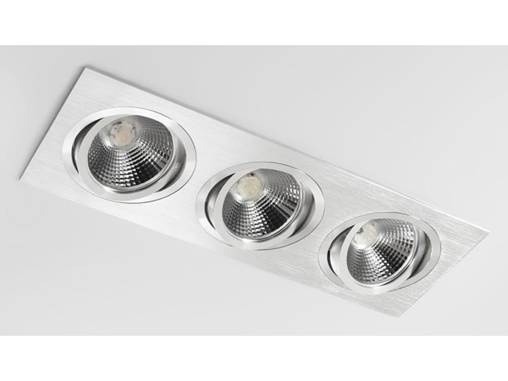 Potrójna ruchoma sufitowa podtynkowa oprawa ES111 AR111 QR111 aluminiowa Oprawa halogenowa Prostokątne Oprawa stropowa Oprawa ruchoma Kategoria Oprawy oświetleniowe