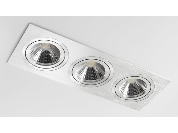 Potrójna ruchoma sufitowa podtynkowa oprawa ES111 AR111 QR111 aluminiowa Kategoria Oprawy oświetleniowe Prostokątne Oprawa ruchoma Oprawa stropowa Oprawa halogenowa Kolor Biały