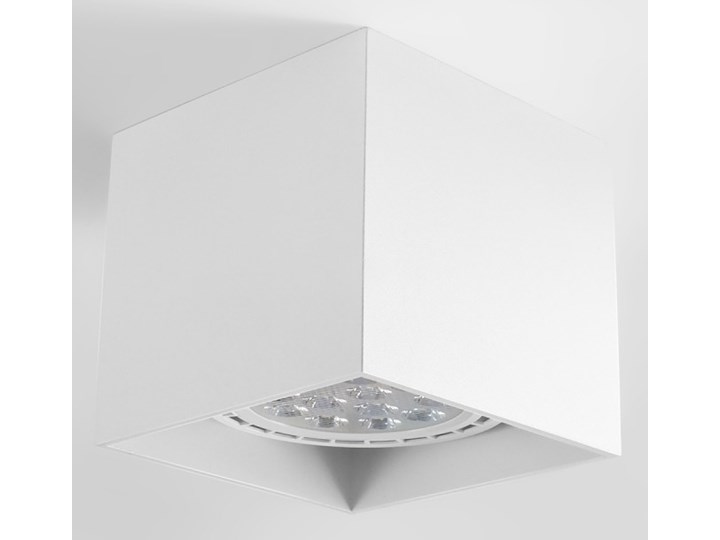 Oprawa natynkowa kwadrat eco GU10 ES AR111 stała biała sufitowa Oprawa halogenowa Kwadratowe Kolor Biały Oprawa stropowa Kategoria Oprawy oświetleniowe